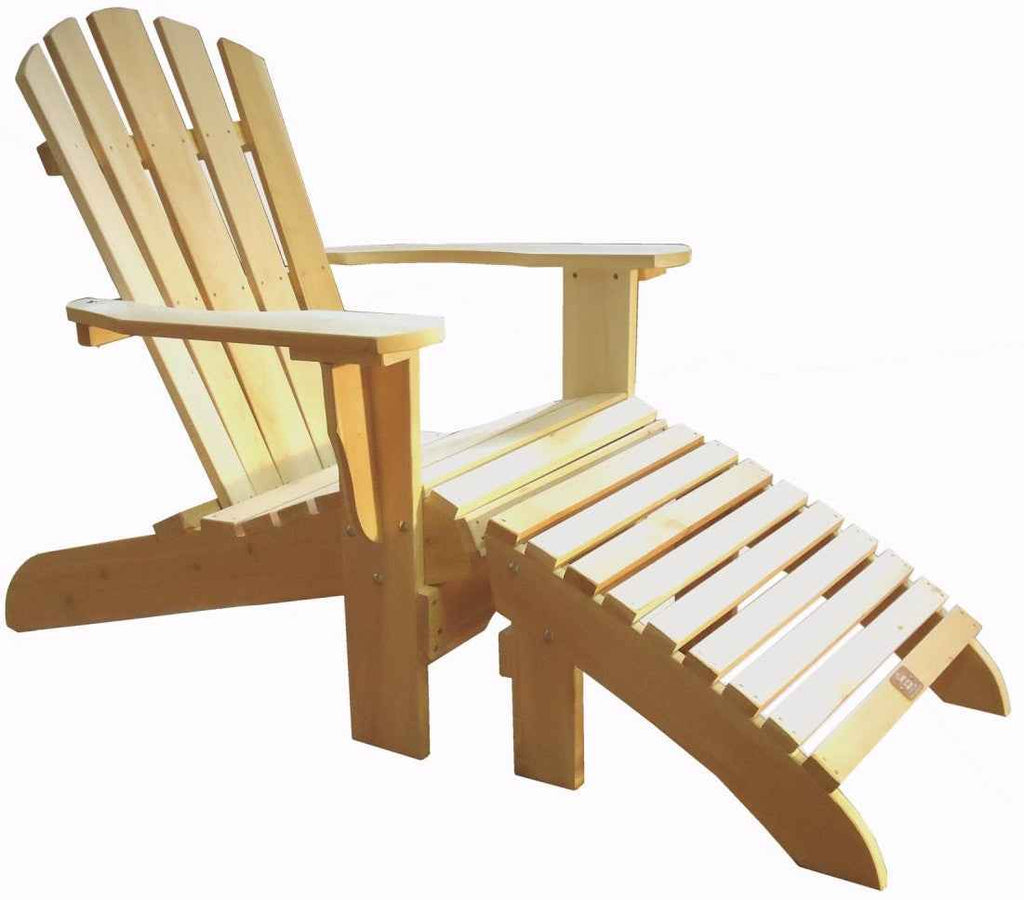 Fauteuil Adirondack avec son repose-pieds