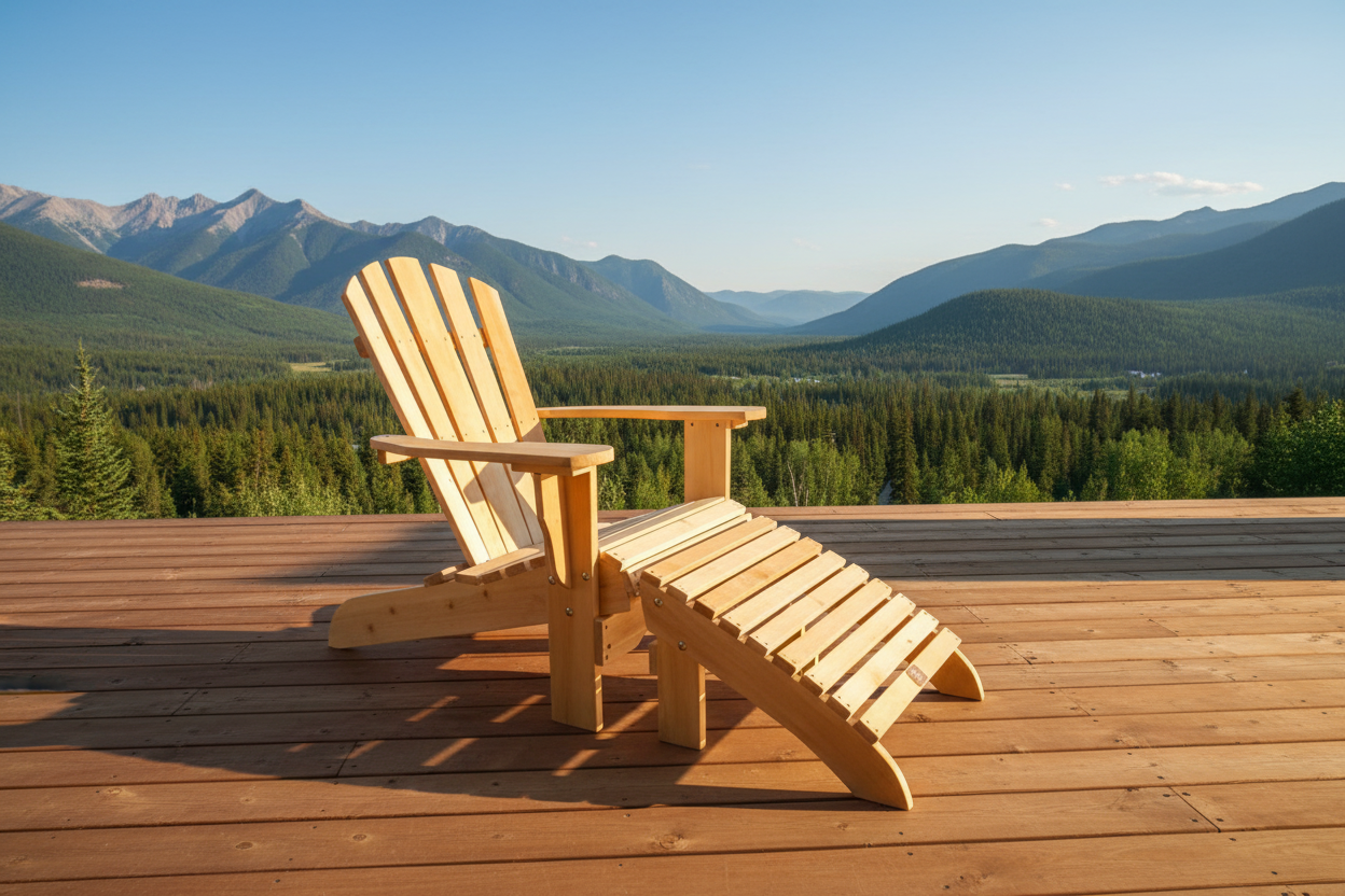 Fauteuil Adirondack avec son repose-pieds